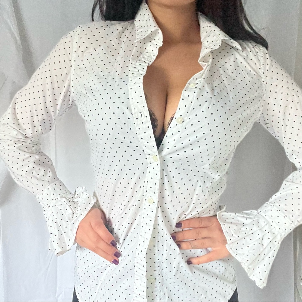 Banana republic White Polka Dot Blouse